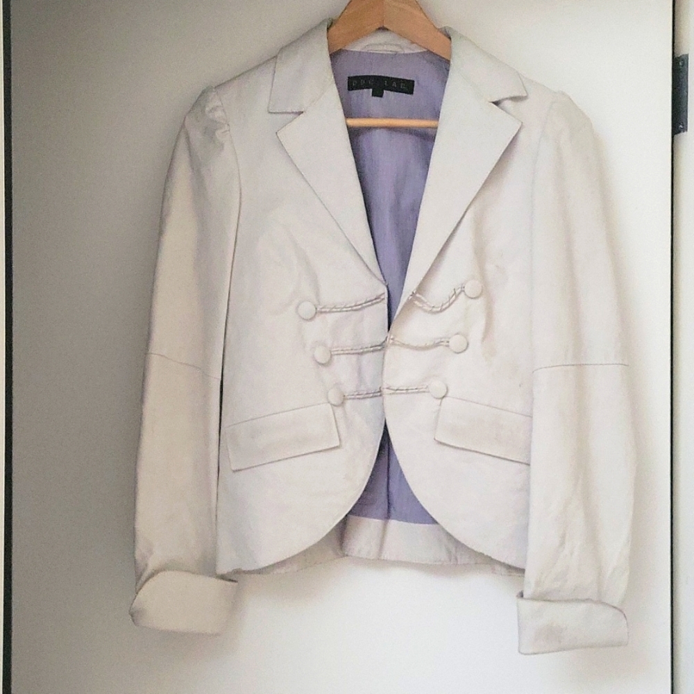 DDC LAB, 1, white suede leather